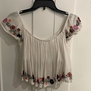 Floral white crop top from Forever21